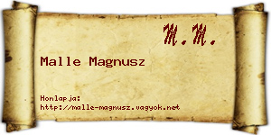 Malle Magnusz névjegykártya